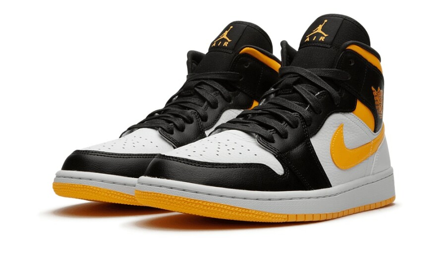 air jordan 1 mid laser orange black w